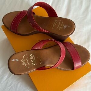 Italian Shoemakers Red size 7 wedges